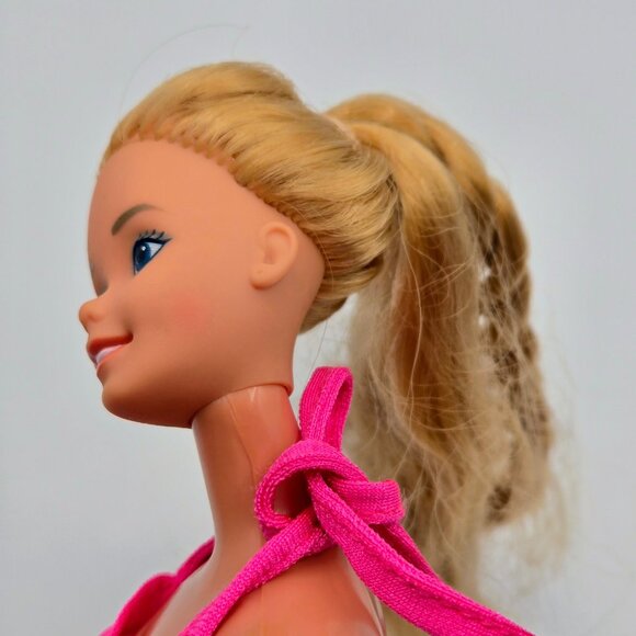 1982 Vintage Twirly Curls Barbie Doll 5579 Superstar Era Blonde Hair Curler Brai - Picture 13 of 16